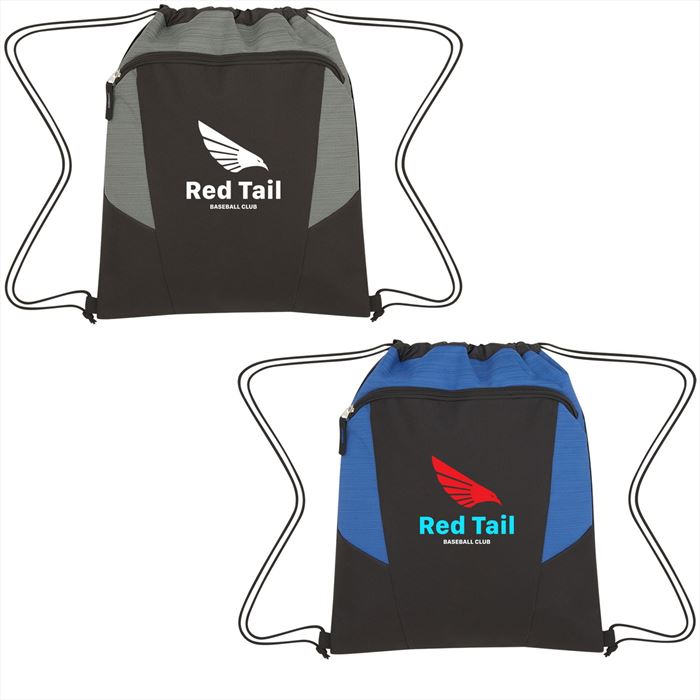 JH3469 Tahoe Heathered Drawstring Backpack With Custom Imprint